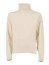 Kangra Cashmere Turtleneck Ribbed-hem Sweater In Neutral