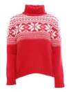 Kangra Cashmere High Neck In Red