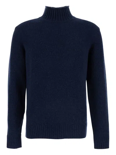 KANGRA CASHMERE HIGH-NECK RIBBED SWEATER