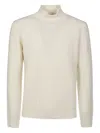 Kangra Cashmere High-neck Ribbed Wool Sweater In Neutral