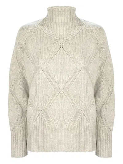 Kangra Cashmere High-neck Sweater In Neutral