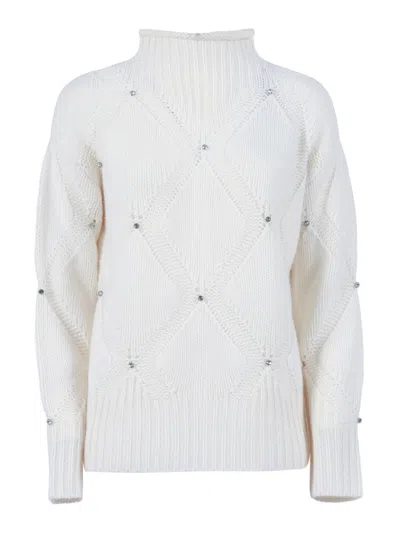 Kangra Cashmere High Neck In White