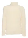 Kangra Cashmere Diamond Pattern Turtleneck Sweater In White