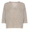 Kangra Cashmere Kangra Beige Cashmere Cotton Blend Sweater In Neutrals