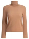 Kangra Cashmere Kangra Beige Cashmere Knitwear With High Turtleneck In Brown