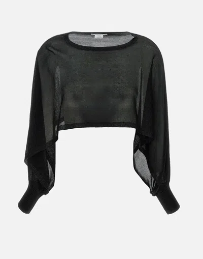 Kangra Cashmere Kangra Black Lurex Shrug Sweater