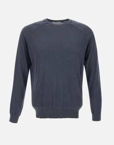 Kangra Cashmere Kangra Blue Silk Cashmere Sweater