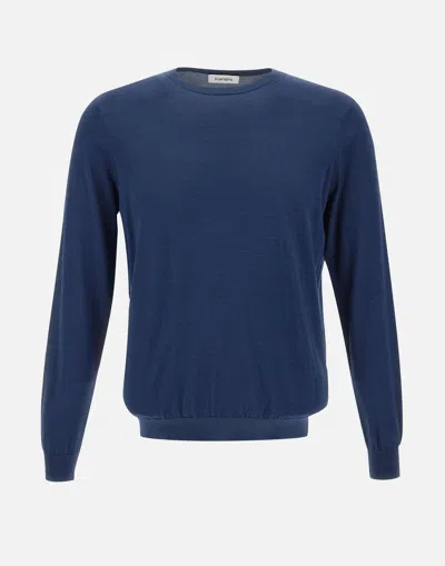 Kangra Cashmere Kangra Blue Silk Cotton Yarn Sweater