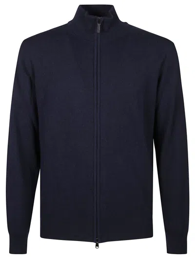 Kangra Cashmere Kangra Bottoned Cardigan With Pockets In Blue