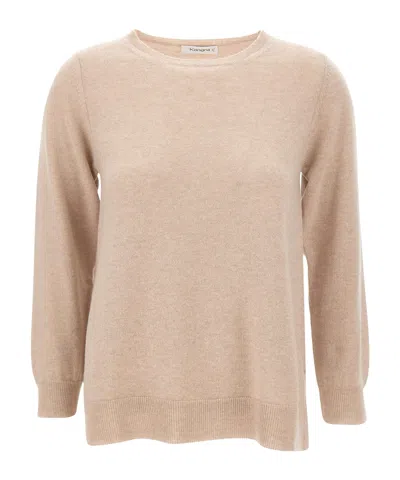 Kangra Cashmere Kangra Crew Neck Knitted Sweater In Pink