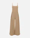 Kangra Cashmere Kangra Toffee Satin Knit Jumpsuit