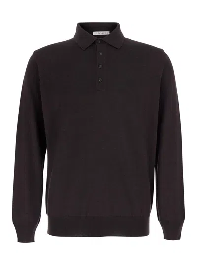 Kangra Cashmere Kangra Extrafine Merino Wool Polo Shirt In Animal Print