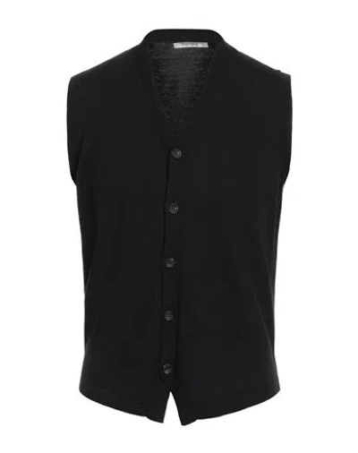KANGRA CASHMERE KANGRA MAN CARDIGAN BLACK SIZE 38 WOOL