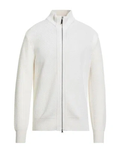 Kangra Cashmere Kangra Man Cardigan Cream Size 44 Wool
