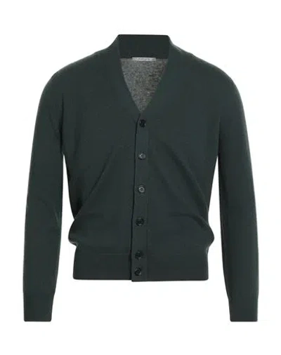 Kangra Cashmere Kangra Man Cardigan Dark Green Size 36 Wool
