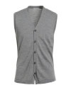 Kangra Cashmere Kangra Man Cardigan Grey Size 44 Wool