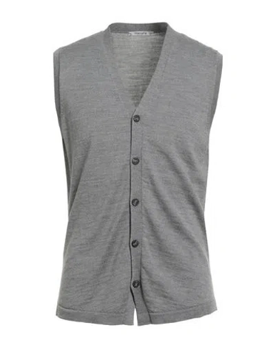 Kangra Cashmere Kangra Man Cardigan Grey Size 44 Wool