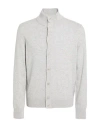 Kangra Cashmere Kangra Man Cardigan Light Grey Size 38 Wool, Cashmere In Gray