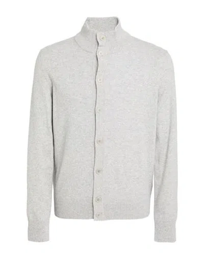 Kangra Cashmere Kangra Man Cardigan Light Grey Size 38 Wool, Cashmere In Gray
