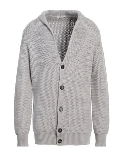 Kangra Cashmere Kangra Man Cardigan Light Grey Size 40 Wool In Gray