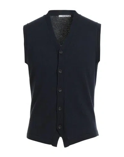 KANGRA CASHMERE KANGRA MAN CARDIGAN NAVY SIZE 36 WOOL