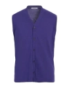 Kangra Cashmere Kangra Man Cardigan Purple Size 40 Wool, Cashmere In Purple