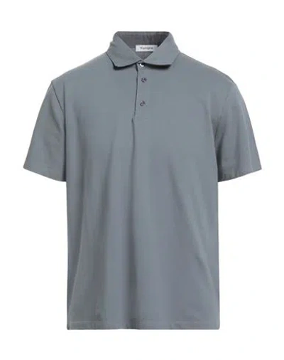 Kangra Cashmere Kangra Man Polo Shirt Grey Size 42 Cotton, Elastane In Gray