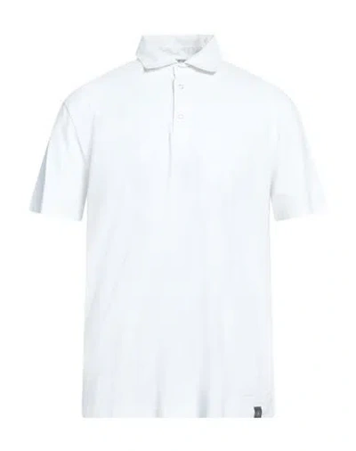 Kangra Cashmere Kangra Man Polo Shirt White Size 44 Cotton, Elastane