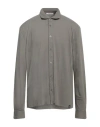 Kangra Cashmere Kangra Man Shirt Military Green Size 48 Cotton, Elastane
