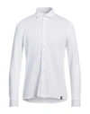 Kangra Cashmere Kangra Man Shirt White Size 42 Cotton, Elastane
