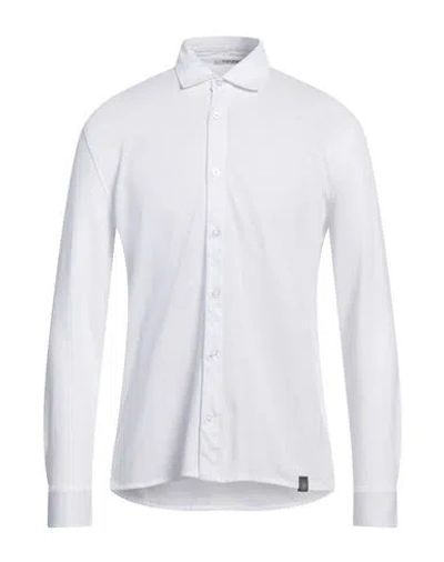 Kangra Cashmere Kangra Man Shirt White Size 42 Cotton, Elastane