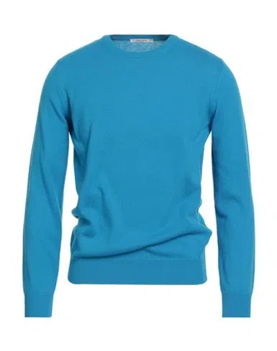 Kangra Cashmere Kangra Man Sweater Azure Size 38 Wool