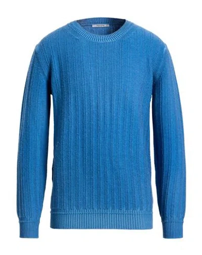 Kangra Cashmere Kangra Man Sweater Azure Size 40 Wool In Blue