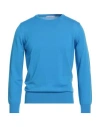 Kangra Cashmere Kangra Man Sweater Azure Size 46 Wool In Blue