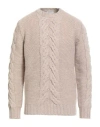Kangra Cashmere Kangra Man Sweater Beige Size 42 Wool In Neutral
