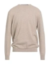 Kangra Cashmere Kangra Man Sweater Taupe Size 46 Cashmere In Nude