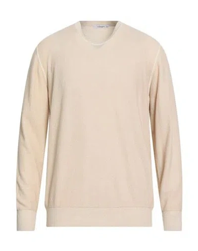 Kangra Cashmere Kangra Man Sweater Beige Size 46 Cotton, Polyamide In Neutral