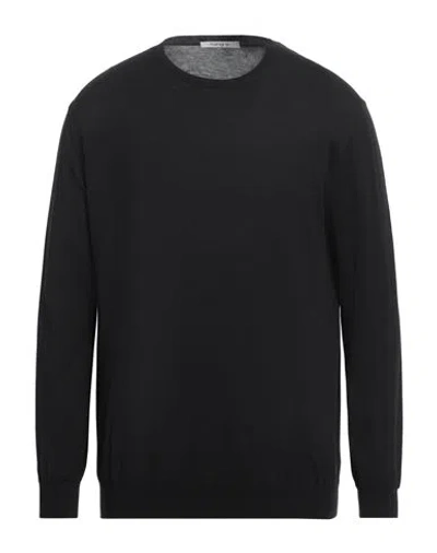 Kangra Cashmere Kangra Man Sweater Black Size 44 Silk, Cotton In Black