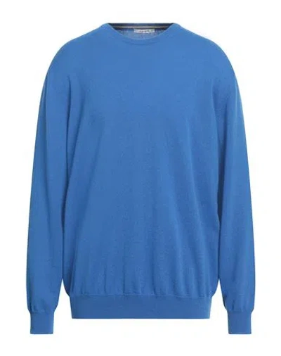 Kangra Cashmere Kangra Man Sweater Blue Size 38 Cashmere