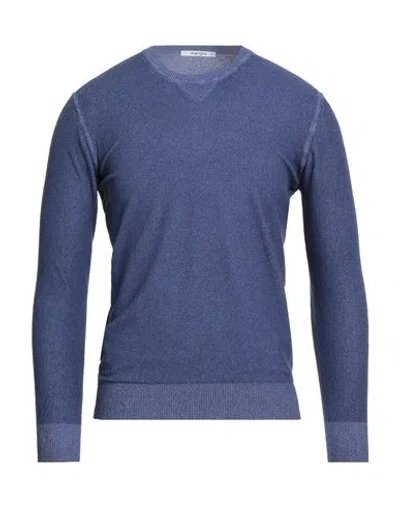 Kangra Cashmere Kangra Man Sweater Blue Size 40 Cotton, Polyamide