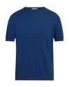 Kangra Cashmere Kangra Man Sweater Blue Size 42 Cotton In Blue