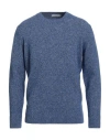 Kangra Cashmere Kangra Man Sweater Blue Size 42 Cotton, Alpaca Wool, Polyamide, Wool, Elastane