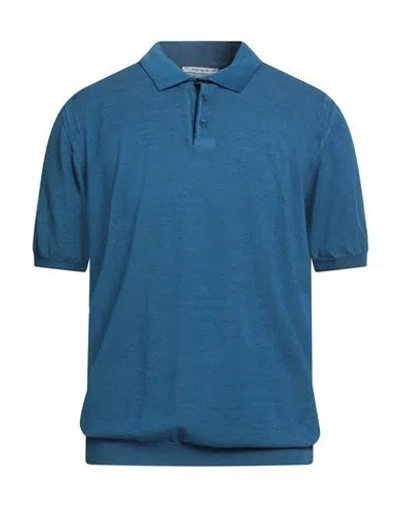 Kangra Cashmere Kangra Man Sweater Blue Size 44 Cotton