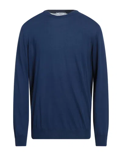 Kangra Cashmere Kangra Man Sweater Blue Size 46 Cotton