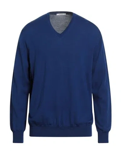 Kangra Cashmere Kangra Man Sweater Blue Size 46 Wool