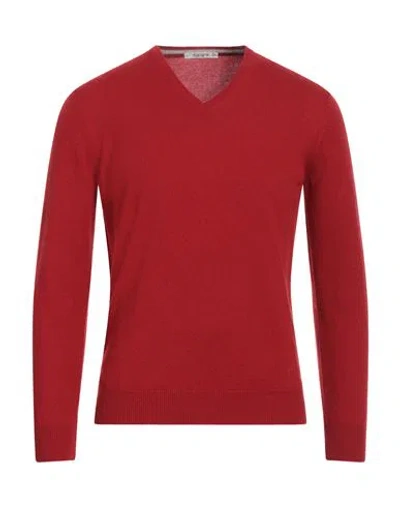 Kangra Cashmere Kangra Man Sweater Brick Size 44 Cashmere In Red