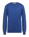 Kangra Cashmere Kangra Man Sweater Bright Blue Size 42 Cotton