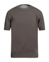 Kangra Cashmere Kangra Man Sweater Brown Size 46 Cotton