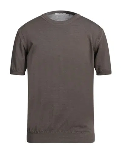 Kangra Cashmere Kangra Man Sweater Brown Size 46 Cotton