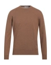 Kangra Cashmere Kangra Man Sweater Brown Size 46 Wool In Brown